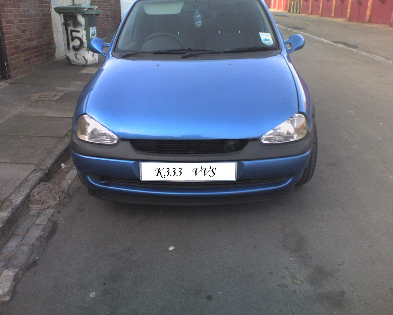 corsa reg plate